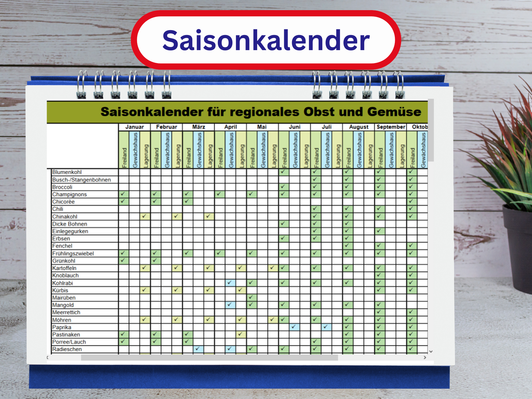 Der Saisonkalender