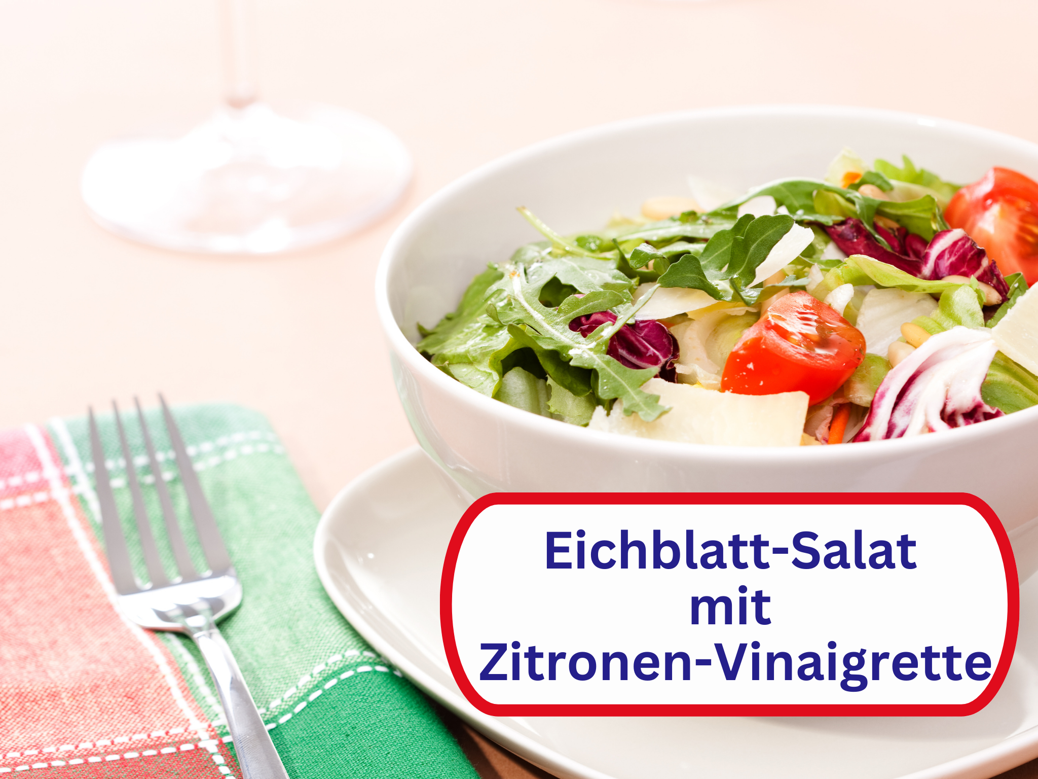 Eichblatt Salat mit Zitronen Vinaigrette